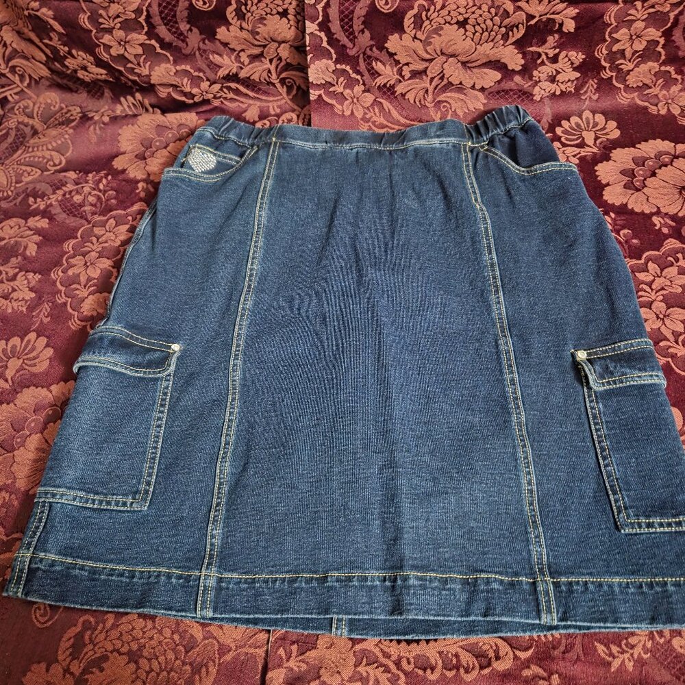 Dream Jeannes by Quacker Factory Skort Skirt  Blue Size M